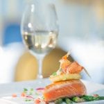 Seared Wild Salmon at The Sardine Factory in Monterey, CA DiRoNA Awarded Restaurant