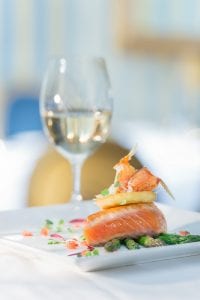 Seared Wild Salmon at The Sardine Factory in Monterey, CA DiRoNA Awarded Restaurant